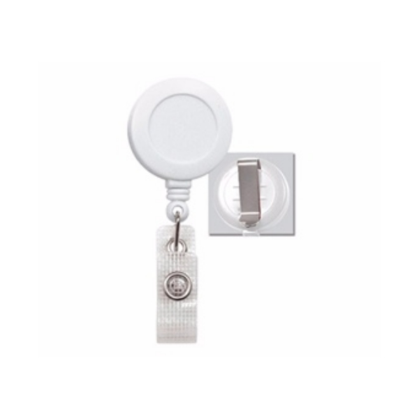 Portagafete yoyo blanco